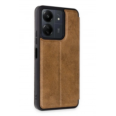 Mey İthalat® Redmi 13C Kılıf Flip Cover - Taba