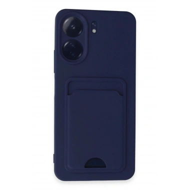 Mey İthalat®   Redmi 13C Kılıf Kelvin Kartvizitli Silikon - Lacivert