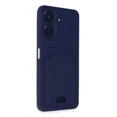 Mey İthalat®   Redmi 13C Kılıf Kelvin Kartvizitli Silikon - Lacivert