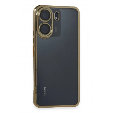 Mey İthalat®   Redmi 13C Kılıf  Lensli Silikon - Gold
