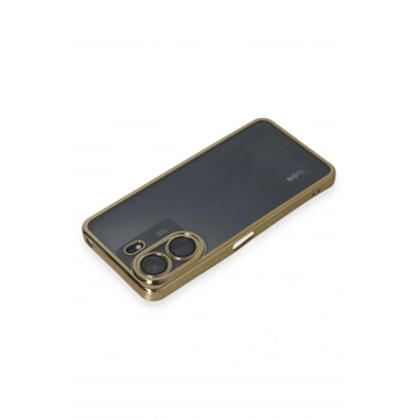 Mey İthalat®   Redmi 13C Kılıf  Lensli Silikon - Gold