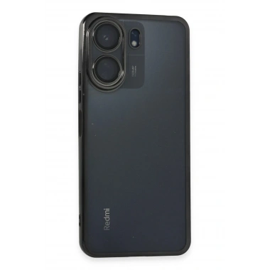 Mey İthalat®   Redmi 13C Kılıf  Lensli Silikon - Siyah