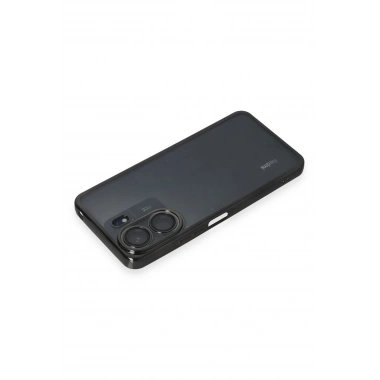 Mey İthalat®   Redmi 13C Kılıf  Lensli Silikon - Siyah