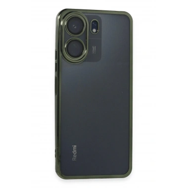 Mey İthalat®   Redmi 13C Kılıf  Lensli Silikon - Yeşil
