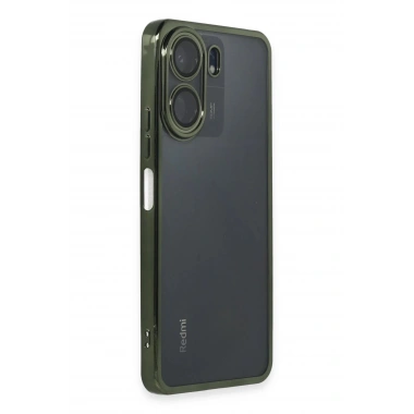 Mey İthalat®   Redmi 13C Kılıf  Lensli Silikon - Yeşil