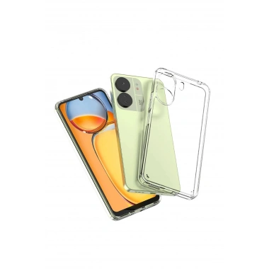 Mey İthalat®   Redmi 13C Kılıf Lüx Şeffaf Silikon
