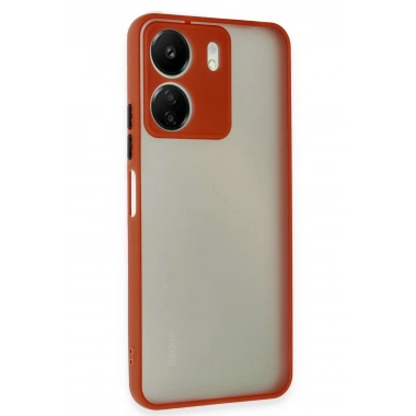 Mey İthalat®   Redmi 13C Kılıf Montreal Silikon Kapak - Kırmızı