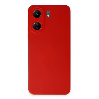 Mey İthalat®   Redmi 13C Kılıf Nano içi Kadife Silikon - Kırmızı