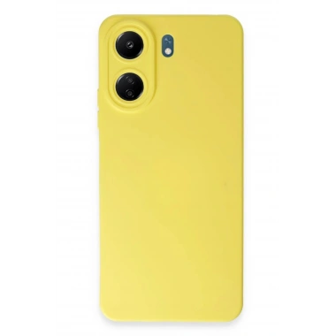 Mey İthalat®   Redmi 13C Kılıf Nano içi Kadife Silikon - Sarı