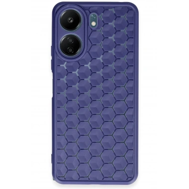 Mey İthalat® Redmi 13C Kılıf Petek Silikon Kapak - Lacivert