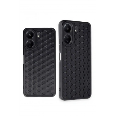 Mey İthalat® Redmi 13C Kılıf Petek Silikon Kapak - Siyah