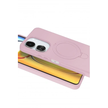 Mey İthalat®   Redmi 13C Regal Magsafe Standlı Kapak - Açık Pembe