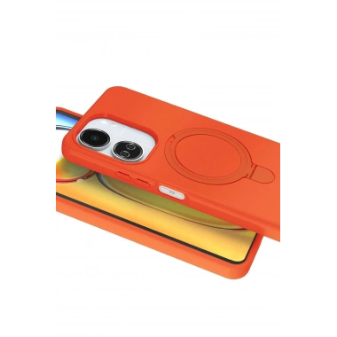 Mey İthalat®   Redmi 13C Regal Magsafe Standlı Kapak - Turuncu