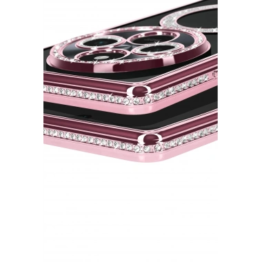 Mey İthalat®   Redmi 14C Joke Simli Magneticsafe Kılıf - Pembe