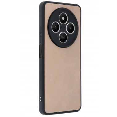 Mey İthalat®   Redmi 14C Kılıf Aras Deri Kapak - Pudra