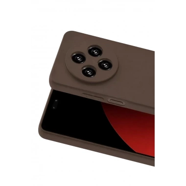 Mey İthalat®   Redmi 14C Kılıf First Silikon - Kahverengi