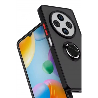 Mey İthalat®   Redmi 14C Kılıf Montreal Yüzüklü Silikon Kapak - Siyah