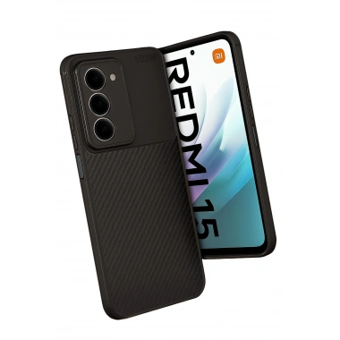 Mey İthalat®   Redmi 15 4G Auto Focus Karbon Kapak - Siyah