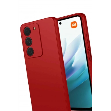 Mey İthalat®   Redmi 15 4G First Silikon - Kırmızı