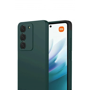 Mey İthalat®   Redmi 15 4G First Silikon - Koyu Yeşil