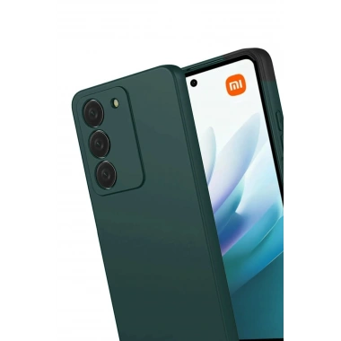 Mey İthalat®   Redmi 15 4G First Silikon - Koyu Yeşil