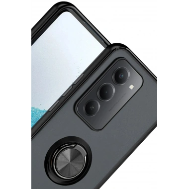Mey İthalat®   Redmi 15 4G Montreal Yüzüklü Silikon Kapak - Siyah