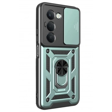 Mey İthalat®   Redmi 15 4G Pars Lens Yüzüklü Silikon - Yeşil