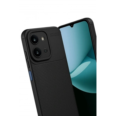Mey İthalat®   Redmi 15C 4G Auto Focus Karbon Kapak - Siyah