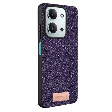 Mey İthalat®   Redmi 15C 4G Bright Simli Kapak - Derin Mor