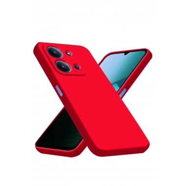 Mey İthalat®   Redmi 15C 4G Nano içi Kadife Silikon - Kırmızı