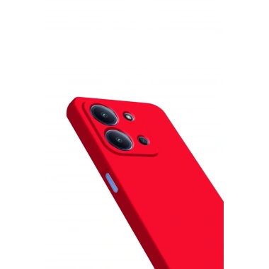 Mey İthalat®   Redmi 15C 4G Nano içi Kadife Silikon - Kırmızı
