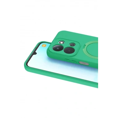 Mey İthalat®   Redmi 15C 4G Regal Magsafe Standlı Kapak - Yeşil