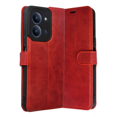 Mey İthalat®   Redmi 15C 4G Trend S Plus Kapaklı Kılıf - Kırmızı