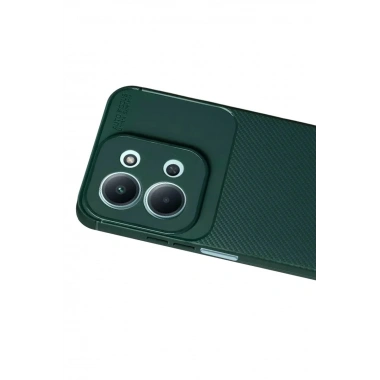 Mey İthalat®   Redmi 15C 5G Auto Focus Karbon Kapak - Koyu Yeşil