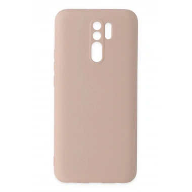 Mey İthalat®   Redmi 9 Kılıf Nano içi Kadife Silikon - Pudra