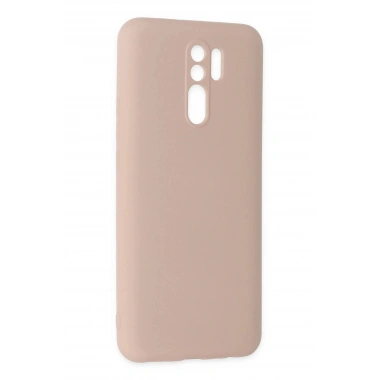 Mey İthalat®   Redmi 9 Kılıf Nano içi Kadife Silikon - Pudra