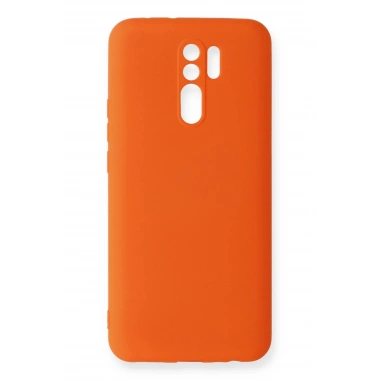 Mey İthalat®   Redmi 9 Kılıf Nano içi Kadife Silikon - Turuncu