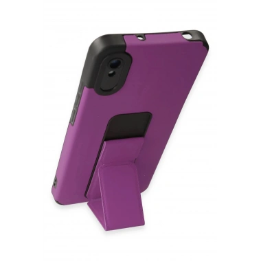 Mey İthalat®   Redmi 9A Kılıf Mega Standlı Silikon - Mor