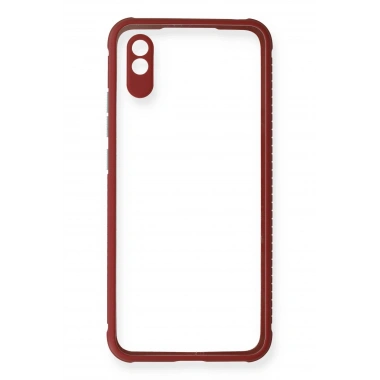 Mey İthalat®   Redmi 9A Kılıf Miami Şeffaf Silikon - Fuşya