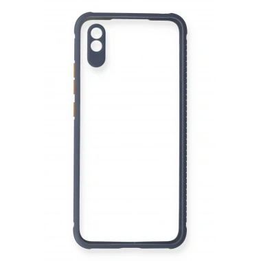 Mey İthalat®   Redmi 9A Kılıf Miami Şeffaf Silikon - Gri