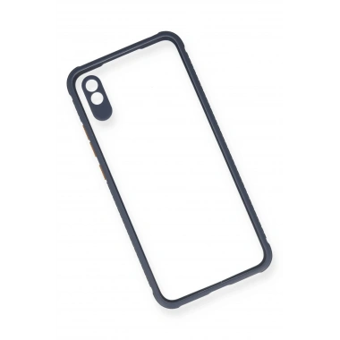 Mey İthalat®   Redmi 9A Kılıf Miami Şeffaf Silikon - Gri