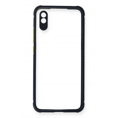 Mey İthalat® Redmi 9A Kılıf Miami Şeffaf Silikon - Lacivert