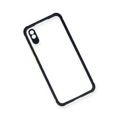 Mey İthalat® Redmi 9A Kılıf Miami Şeffaf Silikon - Lacivert