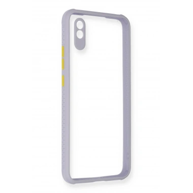 Mey İthalat® Redmi 9A Kılıf Miami Şeffaf Silikon - Lila