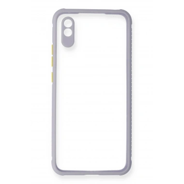 Mey İthalat® Redmi 9A Kılıf Miami Şeffaf Silikon - Lila
