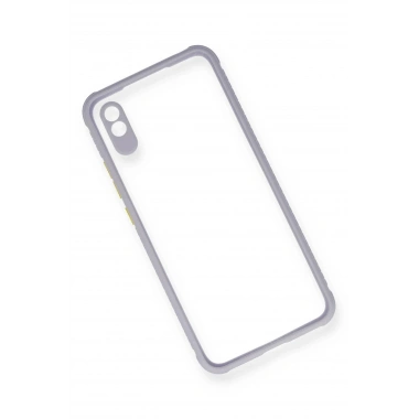 Mey İthalat® Redmi 9A Kılıf Miami Şeffaf Silikon - Lila
