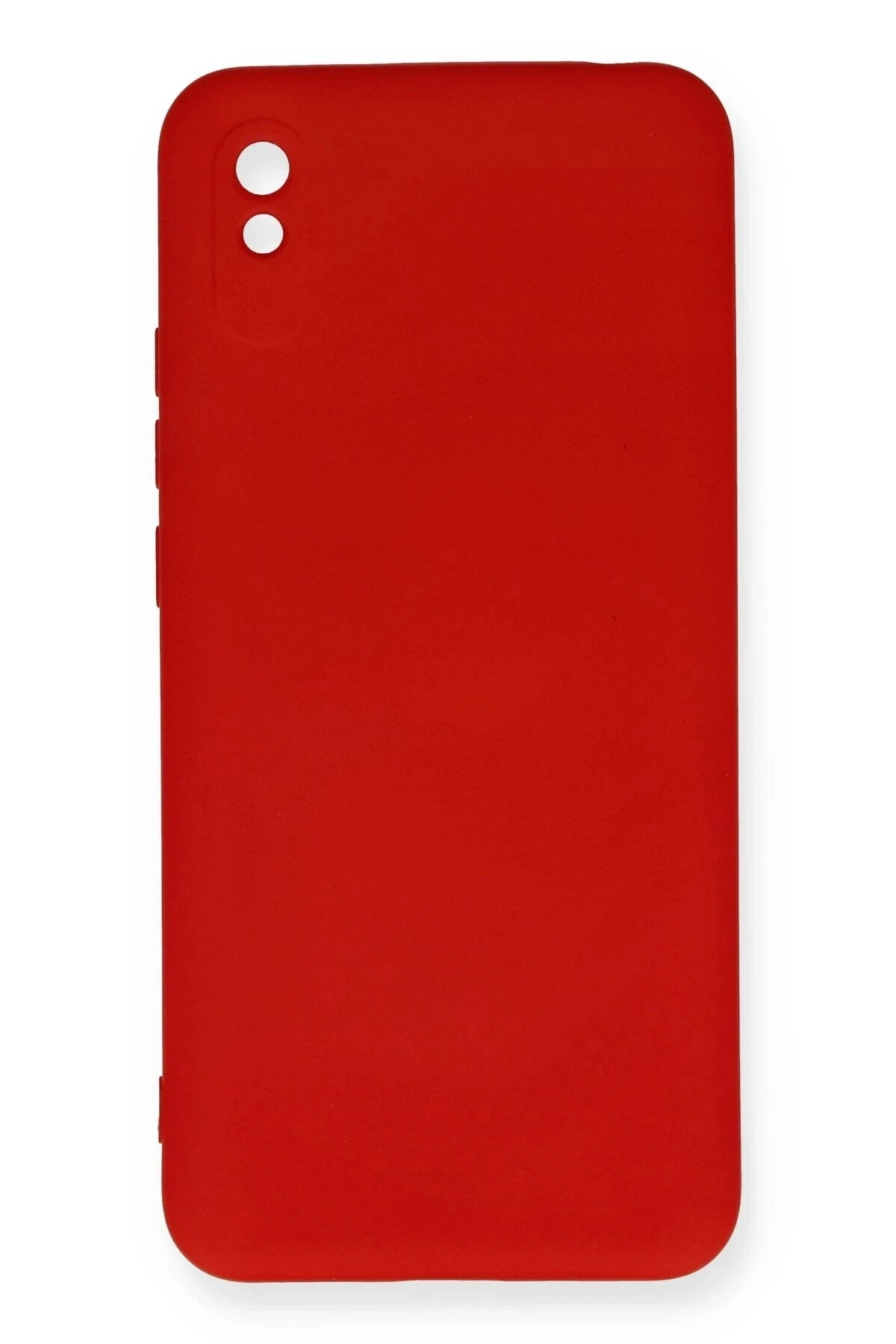 Mey İthalat®   Redmi 9A Kılıf Nano içi Kadife Silikon - Kırmızı