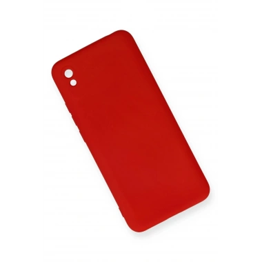 Mey İthalat®   Redmi 9A Kılıf Nano içi Kadife Silikon - Kırmızı