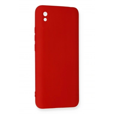 Mey İthalat®   Redmi 9A Kılıf Nano içi Kadife Silikon - Kırmızı