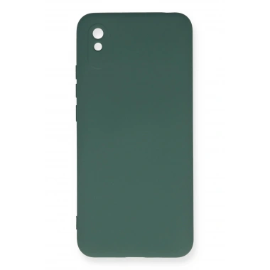 Mey İthalat®   Redmi 9A Kılıf Nano içi Kadife Silikon - Koyu Yeşil